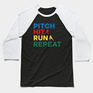 Softball Hit Run Repeat Baseball T-Shirt